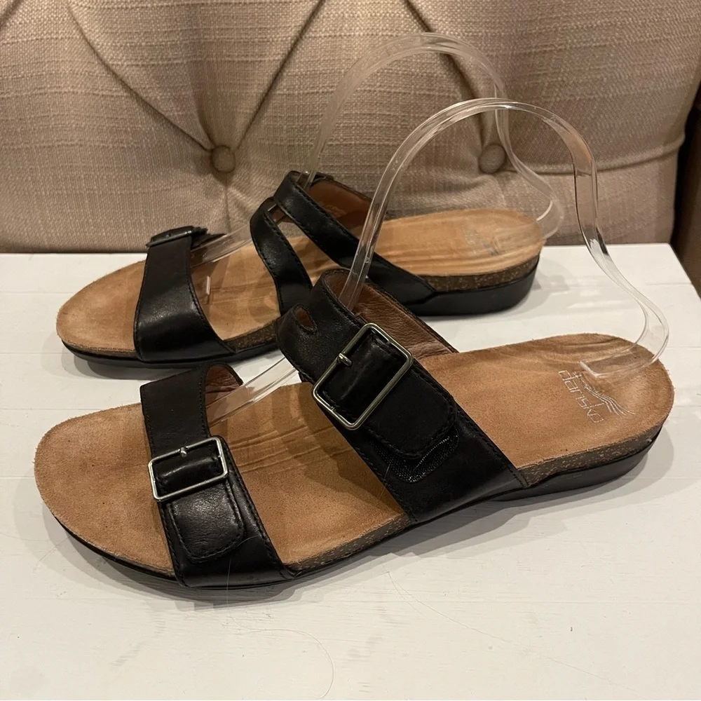 Dansko  Strappy Sandals Womens Shoes Size 41 EU 10.5-11 US Black Leather buckles